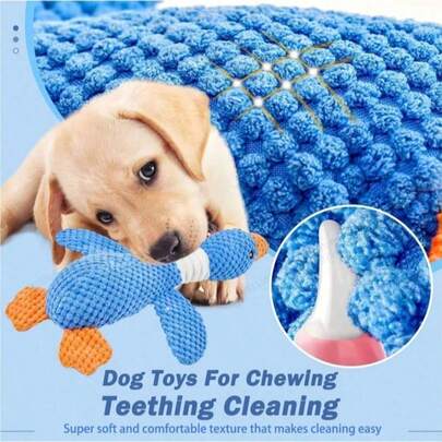 1 con búp bê gặm hình ngỗng hai đầu cho chó, thích hợp cho chó cỡ trung bình, búp bê nhồi bông tương tác trong nhà/ngoài trời, giúp giảm căng thẳng, quà tặng dễ thương cho thú cưng/đồ dùng cho thú cưng/búp bê gặm cho chó.
