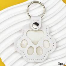 1/3/10pcs Leather Pet Hair Storage Keychain, Creative Pet Fur Collection Charm, Cute Cat Dog Hair Bag Pendant - Multicolor - View 12