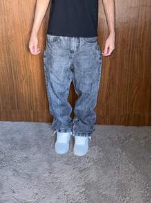 Premium Black Balloon Pants | Exclusive Visionaries Streetwear Baggy Jeans - 天空之門 - 灰色 - 查看 10