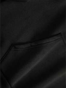 New Men's Fleece Hoodie With Drawstring And Front And Back Print For Autumn And Winter, Machine Washable And Dry Cleanable, Popular Patterns - Simple, Classic, Modern And Fashionable Hoodie - Negro - Ver 6