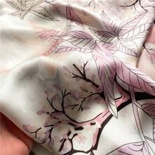 Women's Large Square Satin Scarf 90x90 Chic Polyester Printed - Baby Pink - View 4