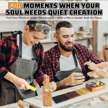 Premium Micro Sander, Detail & Mini Sander Block For Precision Sanding, Hand Sanding Tool With 80–800 Grit Sandpaper Kit, 3-In-1 Sanding Set For Wood, Crafts, Furniture & Tight Spaces, DIY Sanding Tool For Home Projects, Model Making & Surface Smoothing - Nhiều màu - Xem 6