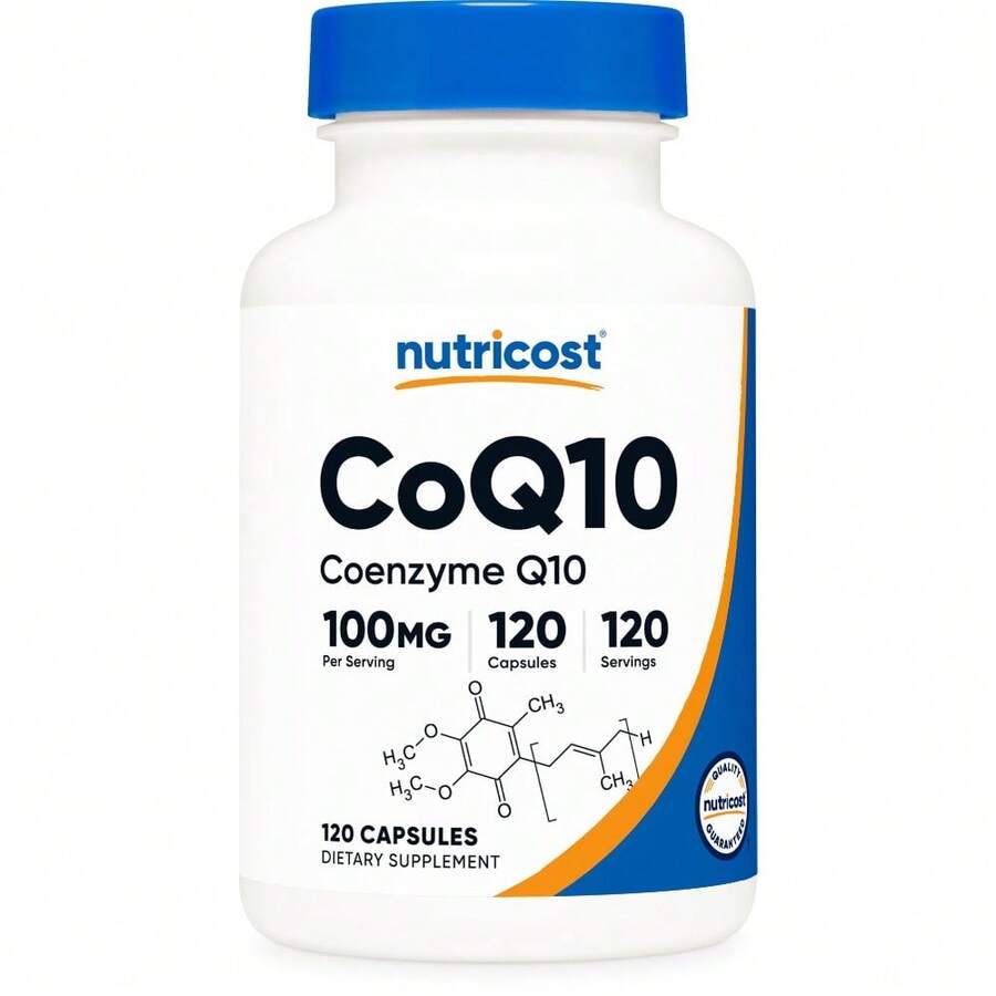 Nutricost CoQ10 100mg, 120 Vegetarian Capsules, 120 Servings - High Absorption, Vegetarian, Non-GMO, Coenzyme Q10 - 120 片裝(1 包) - 查看 1