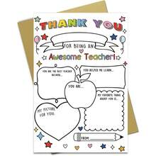 1 Bộ - Thiệp Cảm Ơn Vui Nhộn Dành Tặng Thầy Cô Giáo, Từ Học Sinh, Kèm Phong Bì - Bộ - Xem 5