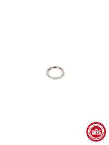 1 chiếc khuyên tai bạc 925 cao cấp, thời trang, đính đá Cubic Zirconia, thích hợp cho sụn tai, vành tai, lỗ xỏ mũi, vách ngăn mũi, kiểu bấm liền mạch, khuyên tai nhỏ, khuyên tai daith, khuyên tai tragus, lỗ xỏ vành tai cho nữ, phụ kiện thời trang sang trọng, trang sức dự tiệc, quà tặng. - Bạc - Xem 6