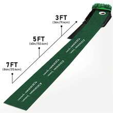 Putting Green Indoor And Outdoor,Golf Putting Mat With Auto Ball Return,Premium Crystal Velvet Surface, Practice Putting Mat, Perfect Training Aid & Gift For Golf Lovers - Green - View 6