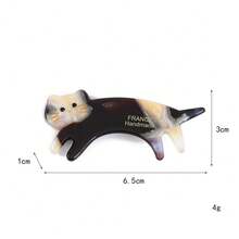 4pcs/1pc Korean Cute Acetate Cat Hair Clips, Side Clips, Bangs Clips For Women, New Design,Hair Claws,Bobby Pin - Cat - View 8