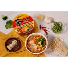 Nongshim Shin Ramyun Bowl Noodles, Spicy Korean Signature Instant Ramyun, Rich Beef Flavored Broth, Quick And Easy, Microwaveable Bowl, 3.03 Oz (Pack Of 12) - Shin Gold - View 3