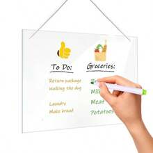 Reusable Acrylic Weekly Planner Board, Erasable Hanging Organizer For Classroom, Reusable To-Do List Memo Board With Rope, Teacher's Schedule Board, Classroom Management Tool, Children's Daily Routine Chart, Home Learning Plan Board, Office School Home Hanging Reminder Board - Handwriting Tablet - View 5