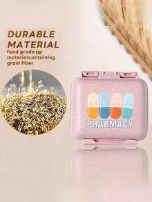 Mini 6-Compartment Portable Pill Box, Medication Storage Box, Travel Pill Box, Printed With "My Pill Box" And Pill Pattern, 6-Compartment Small Pill Box, Sealed Pill Packaging Storage Box, 6-Day Weekly Pill Storage Box, Travel Essential Pill Box, Daily Vitamin Pill Box, Pocket Pill Box Storage Box, Exquisite Storage Box, Home Essential, Travel Essential - Multicolor - View 8