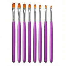 Bộ 8 cọ vẽ móng nghệ thuật, dụng cụ thiết kế móng nghệ thuật, cọ tạo hình móng 3D, bút vẽ móng acrylic, cọ vẽ móng nghệ thuật dùng tại nhà và tại salon - Nhiều màu - Xem 8