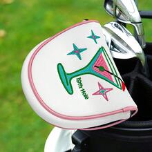 1pc DF3 Putter Head Cover With Juice Cup Pattern - Magnetic Closure PU Shell With Fluffy Lining And Cute Cartoon, For DF3 Putter Model - متعدد الألوان - مشاهدة 4