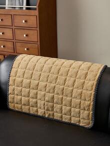 1 chiếc đệm sofa nhung sữa kẻ caro trơn, đệm ngồi dày chống trượt, phù hợp cho sofa 1-4 chỗ ngồi, đệm bảo vệ sofa có thể giặt máy quanh năm. - Màu vàng - Xem 7