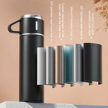 500ML Stainless Steel Vacuum Insulated Cup With Gift Mug, Non-Slip Handle, 304 Stainless Steel, Reusable For Tea & Cold Hot Drinks - Multicolor - View 7