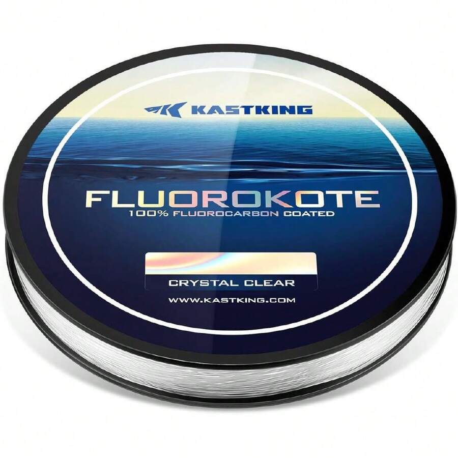 Fluorokote 100% Fluorocarbon Coated Fishing Line, Fluorocarbon Leader, Extreme Clarity,Fast Sinking,Shock Resistant, High Abrasion Resistance,44221802 - Violet Purple - View 1