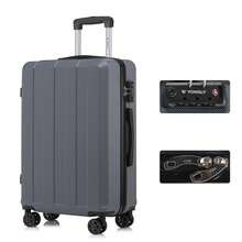 YONSLY Suitcase 20/24/28 Inch With YKK Zipper, TSA Lock, 4 Quiet Wheels, 360° Mesh Compartment, Hard Shell Suitcase, Large Trolley Suitcase, Carry-On Luggage For Holidays, Short Trips And Business Trips - 深灰色 - 查看 8