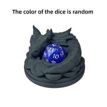 D&D Dragon Dice Holder - Resin Dragon Statue With 1 Random Color Dice Included - Tabletop RPG Dice Storage Display Stand For D&D, Pathfinder And  - Great For Dice Display, Game Table Decor And Fantasy Collectibles - Perfect Gift For D&D Players And Dragon Collectors - Multicolor - View 12