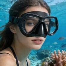 1pc Diving Mask, Silicone Skirt Tempered Glass Lens Adjustable Strap, Suitable For Snorkeling, Diving, Swimming - Multicolor - View 8