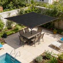 95% Shade Rate Sun Shade Net, UV Blocking Shade Cloth With Ropes, Suitable For Greenhouse, Balcony, Garden, Floral Plants, Outdoor Canopy, Privacy Screen, Patio, Gazebo, Porch, Backyard, Lawn, Garden Activities - Black - View 9