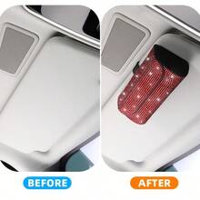 Sparkling Car Sun Visor Glasses Box, Luxury Rhinestone Glasses Case, Sun Visor Storage Bag, Faux Leather Fashion Glasses Storage Box, Multi-Function Sun Visor Storage Bag, Suitable For Women - A - View 3