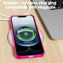For IPhone 17e 16e Wallet Case With Card Holder Cute Girly Clear Credit Card Slot Case Thin Slim Silicone Rubber Transparent Hard Shell Camera Cover For Women Men Hot Pink - 玫紅色 - 查看 7