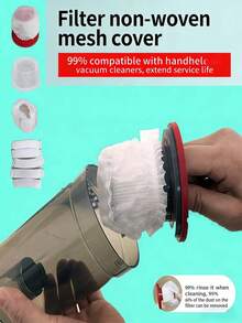 200pcs/Pack Universal Vacuum Cleaner & Floor Sweeper Replacement Filters, Non-Woven Dust Bags, Breathable Elastic Dust Cover - Multicolor - View 3