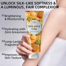 236毫升菠萝蛋糕美白身体乳，持久留香，保湿滋养，改善粗糙肌肤，全身保湿霜，学生适用，小众香氛，深层滋养，修护干燥，清爽不油腻 - 鳳梨口味身體乳 - 查看 2