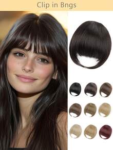 Clip In Bangs,Synthetic Hair For Women's , Wispy Fringe With Side Temples Hairpieces, Breathable & Easy-To-Wear Extensions For All Hair Types - Multicolor - View 13