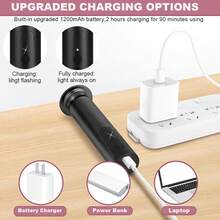 Máy tẩy chai chân điện 2 trong 1, máy mài gót chân điện 6 tốc độ, dụng cụ chăm sóc chân tự động sạc pin 1200mAh. - Xem 9