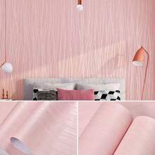 1 Roll Room Decor Stripe Wallpaper Peel And Stick White Solid Color Contact Paper Stripe Self-Adhesive Wallpaper Removable Waterproof Kitchen Wall Decor Wall Sticker Office Supplies Stickers - Moonlight Edition - View 13