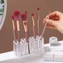 26-Hole Acrylic Nail Art Tool Storage Box, Professional Manicure Set Organizer, Refillable Makeup Display Rack - Clear - View 5