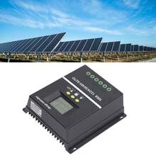 Controlador de carga solar MPPT con doble puerto USB, pantalla LCD retroiluminada, regulador de panel solar de 12V, 24V, 36V y 48V (adaptable) - A - Ver 5