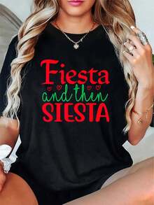 Camiseta unisex 100% algodón, divertida para fiestas y disfraces de Cinco de Mayo, para mujeres y hombres, camisetas con estampados gráficos - Camiseta de manga corta estampada. - Negro - Ver 6