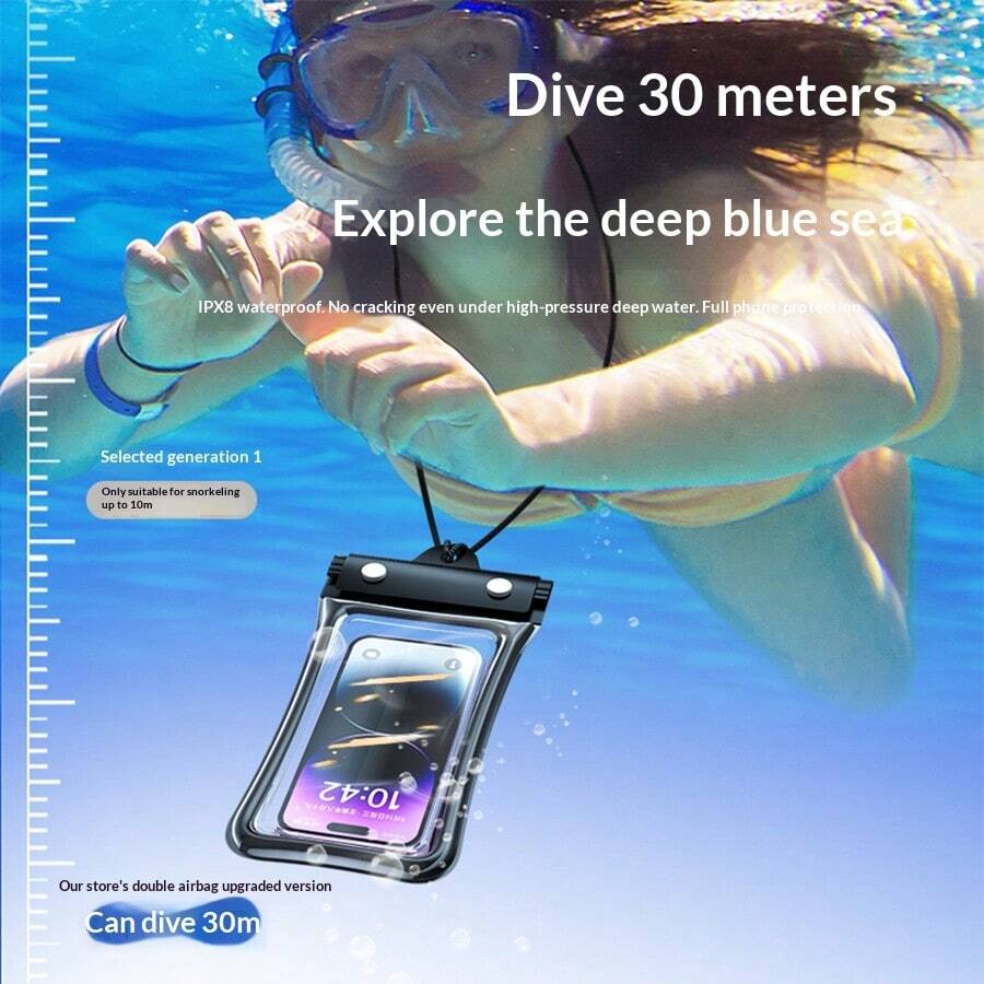 1pc Waterproof Phone Bag, Touchscreen, Suitable For Swimming, Delivery, Rainy Days. Waterproof, Touchscreen Sensitive, Luminous, Leak-Proof, Fits , Etc.