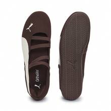 Puma Speedcat Ballet Nova Leather Sneakers - Black/White Racing Flats | Slim-Fit Minimalist Streetwear Shoes | Ballet Inspired Sporty Luxe - 咖啡棕 - 查看 2