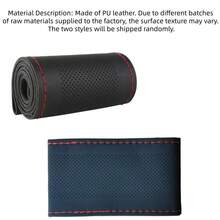 Funda para volante hecha a mano de 15 pulgadas/38 cm, protector de volante de cuero transpirable y antideslizante para DIY, funda para volante de coche, incluye aguja e hilo, accesorio decorativo de modificación, se ajusta a la mayoría de los vehículos - Unitalla - Ver 11