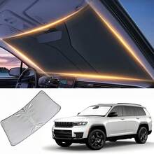 汽车挡风玻璃遮阳帘，可伸缩前窗遮阳帘，隔热防晒帽，可折叠挡风玻璃遮阳帘，遮阳帘片 - A - 查看 8