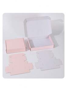 1pc Macaron Color Gift Box, Rectangular Or Square Shape, Suitable For Holiday Gifts, Birthday Gifts, Packaging/Shipping/Apparel Packaging, Storage Box - Multicolor - View 4