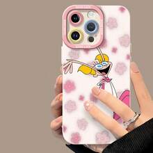 Fondo floral rosa y amarillo de Dee Dee, divertido.funda de teléfono Fundas compatibles con ,Apple,VIVO,OPPO,,, y Honor.Fabricadas en silicona TPU,ofrecen protección contra golpes y caídas. - Blanco - Ver 4