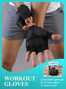 VBOSI 1 Pair Silicone Non-Slip Workout Gloves - Breathable For Gym & Weightlifting - Multicolor - View 1