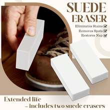 Enhon 5 Piece Suede And Nubuck Cleaning Kit With Brass & Nylon Brushes, 2 Suede Eraser, Microfiber Towel For Shoes, Boots, Bags, Coats Durable Cleaning & Care Kit - 1 - View 3