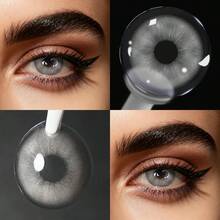 Lalens 6-Monats-Einwegkontaktlinsen in römischem Zeitgrau, natürlicher Farbe, kleines Pupillendesign, geeignet für tägliches Make-up und Augenschönheit, können die Augen vergrößern, UV-Schutz, natürlicher Make-up-Effekt, geeignet für hellbraune Augen, 38% Wassergehalt, Durchmesser 14,20 mm, Basiswölbung 8,6 mm, Neuerscheinung, Make-up-Grundausstattung, geeignet für Frauen und Mädchen. - Rom Zeit Grau - Übersicht 3
