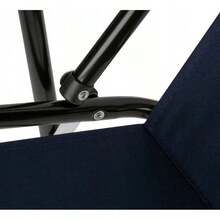 Folding Garden Chairs, Portable Outdoor/Indoor Seating With Armrests - Navy Blue - View 3