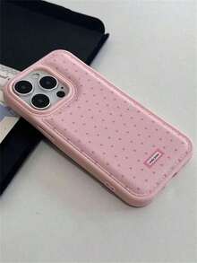 Y2K Retro Polka Dot Pink Leather Phone Case Compatible With  17 Promax Phone Case Suitable For  16 Promax 17 Pro 16 17 15 14 13 Pro Max And  17 Air.The Appearance Is Beautiful And Simple, And The Back Cover Is Soft, Shockproof, Waterproof, Drop Proof, And Scratch Proof - 粉紅色波點 - 查看 6
