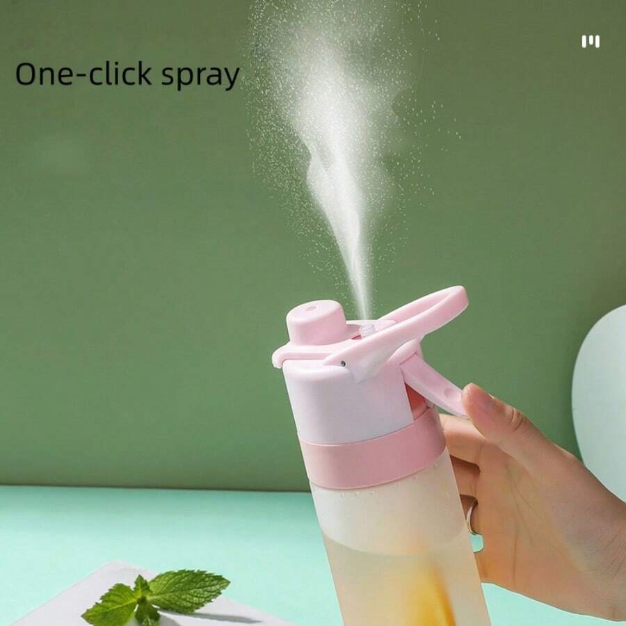 1pc New High-Quality Spray Sports Water Bottle, Outdoor Plastic Spray Cup For Men And Women - Multicolor - View 1
