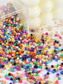 3mm Cuentas de Semilla, 27 Colores de Cuentas de Semilla de Vidrio para Hacer Joyería, Pequeñas Cuentas Artesanales para Hacer Pulseras, Hacer Joyería DIY Pulsera Collar - Talón - Ver 4