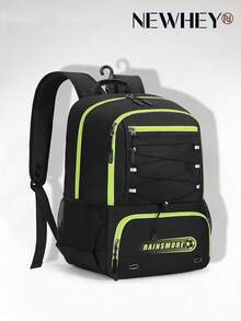 NEWHEY Basketball Backpack Large Basketball Bag With Separate Ball Holder Shoe Compartment Sports Equipment Bag - Multicolor - View 2