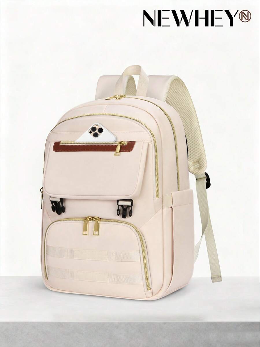 NEWHEY Lunch Backpack For Women 15.6 Inch Laptop Backpack With USB Port Travel Backpack With Detachable Bag Work Backpack With Lunch Compartment Water Resistant Computer Backpack For College Business