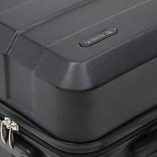 YONSLY Suitcase 16/20/24/28 Inches With 4 Wheels 360° Combination Lock Double Maintenance Zipper Mesh Pocket Soft Rubber Handle Trolley Suitcase - 黑色 - 查看 8
