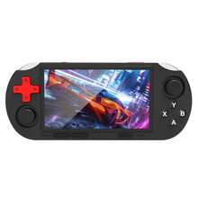 GAMINJA ANS16 手持视频游戏机，包括便携式手提箱、RGB 背光按钮、Linux 操作系统、4.5 英寸 IPS 屏幕、64GB 存储空间、12,000+ 款内置游戏、支持多个模拟器、多人游戏功能 - 多色 - 查看 10